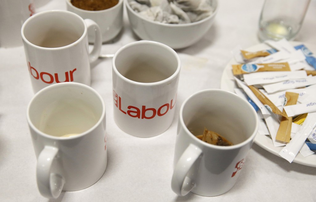 Labour Party branded mugs.